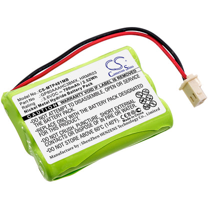 700mAh GP80AAAHC3BMX, HRMR03 Battery for Motorola MBP481, MBP482, MBP483-SMAVtronics