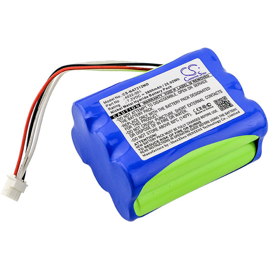 3600mAh 4032-001, B11378, E-0367, OM11378 Battery for Nonin 7500FO, Avant 2120, Avant 4000, Avant 9000, Avant 9600, Avant 9700 Pulse Oximeter, 2120 Pulse Oximeter-SMAVtronics