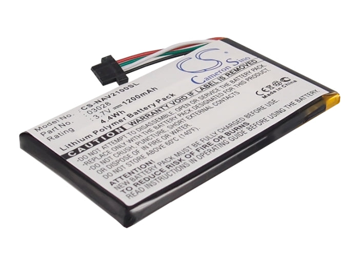 1200mAh 03028 Battery for Navigon 2100 Max, 2110 Max, 2120, 2120 Max, 2150, Max 2310-SMAVtronics