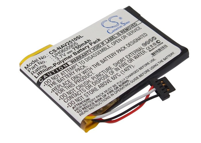 750mAh Li-Polymer Battery for Navigon GPS 2510, 2510 Explorer-SMAVtronics