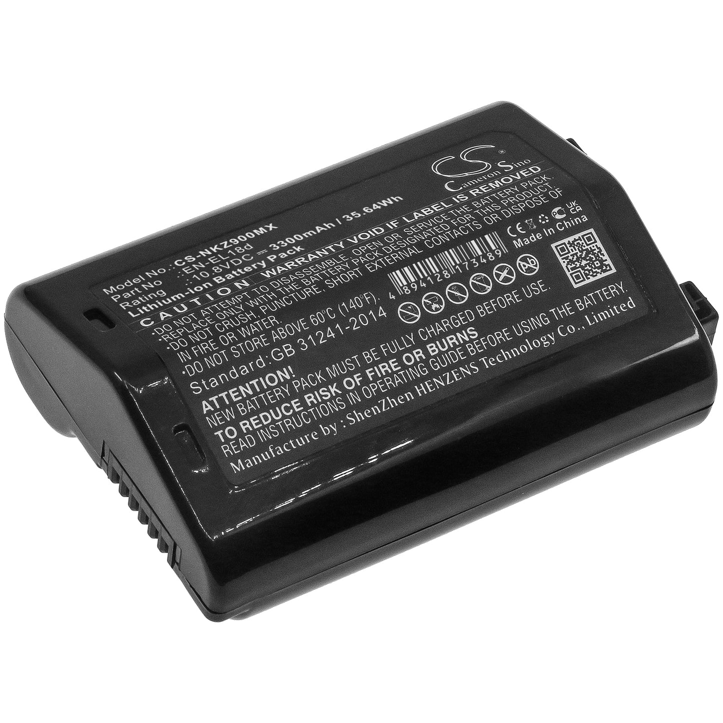 3300mAh EN-EL18d High Capacity Battery for Nikon D6, Z9-SMAVtronics