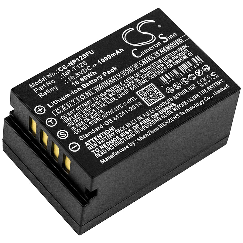 1000mAh NP-T125 Battery for Fujifilm GFX 50S Medium Format GFX-SMAVtronics