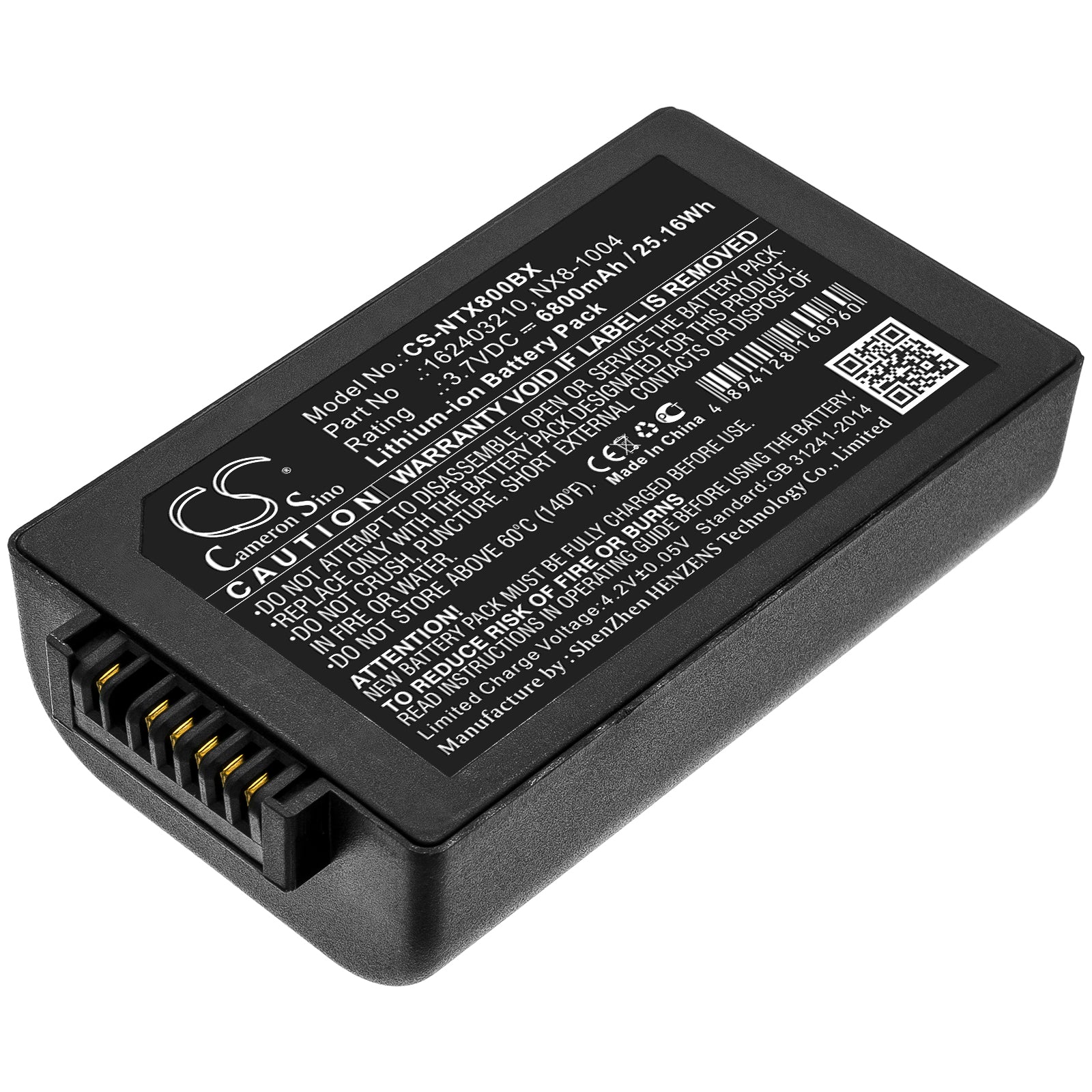 6800mAh 162403210, BAT-G2-003, BP14-001200, NX8-1004 High Capacity Battery for Nautiz X8 Mobile Handheld Computer-SMAVtronics