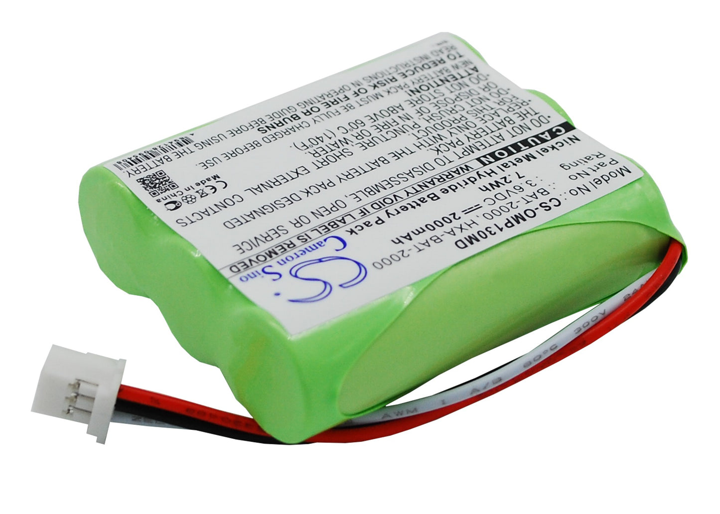 2000mAh BAT-2000, HXA-BAT-2000 Battery for OMRON HBP-1300 Blood Pressure Monitor-SMAVtronics