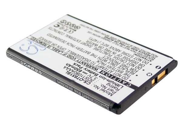 650mAh 3DS10744AAAA Battery for Alcatel OT-E157 OT-E158 OT-E160 OT-E205 OT-E220 OT-E230