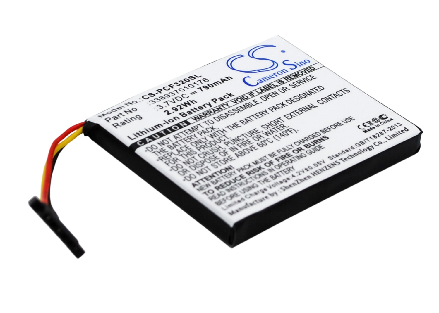 790mAh 338937010176 Battery for Pioneer AVIC-F320BT-SMAVtronics