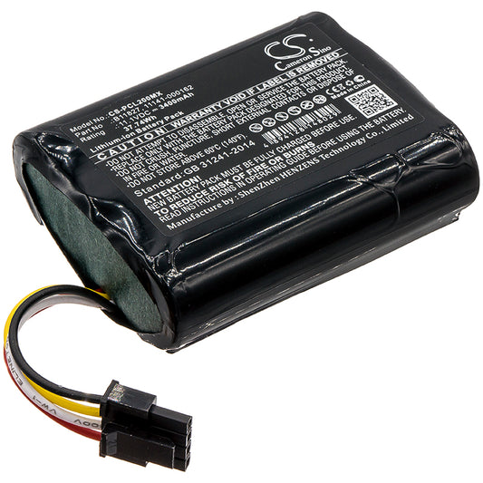 3400mAh 11141-000162, B11827 High Capacity Battery for Physio-Control 1150-000018, LifePak 20, LifePak 20e Defibrillator Code Management Module-SMAVtronics