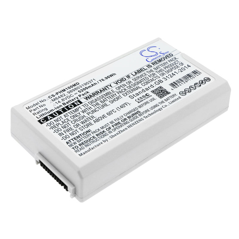 5200mAh 989503190371, M6482 Battery for Philips DFM-100, Efficia DFM100 Defibrillator/Monitor-SMAVtronics