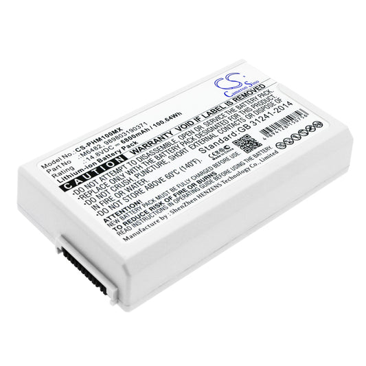 6800mAh 989503190371, M6482 High Capacity Battery for Philips DFM-100, Efficia DFM100 Defibrillator/Monitor-SMAVtronics