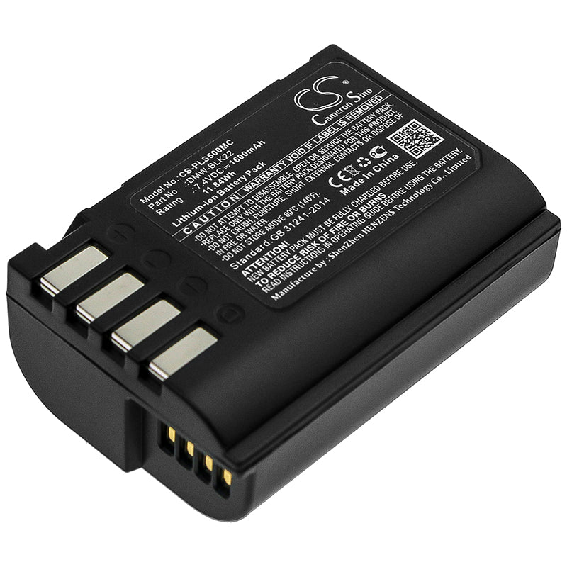 1600mAh DMW-BLK22 Battery for Panasonic Lumix DC-S5, Lumix DC-S5K, Lumix G9, Lumix GH5, Lumix GH5S-SMAVtronics