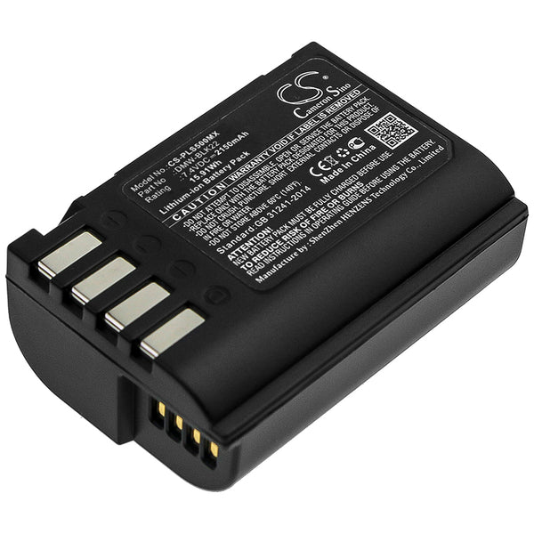 2150mAh DMW-BLK22 High Capacity Battery for Panasonic Lumix DC-S5, Lumix DC-S5K, Lumix G9, Lumix GH5, Lumix GH5S