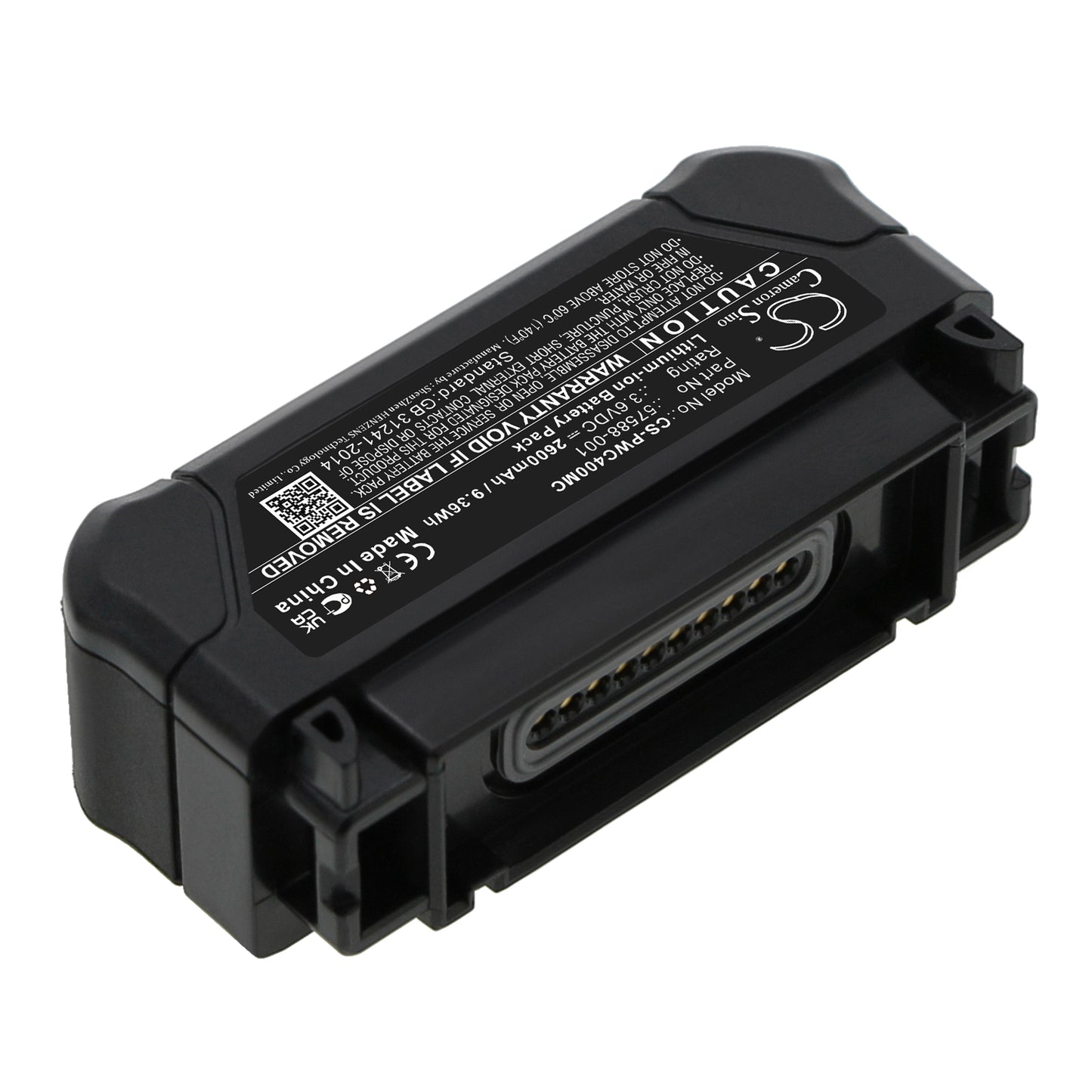 2600mAh 57588-001 Battery for Panasonic WV-BWC4000, WV-BWC4000B, WV-BWC4000E, i-Pro BWC4000 Body-Worn Camera-SMAVtronics