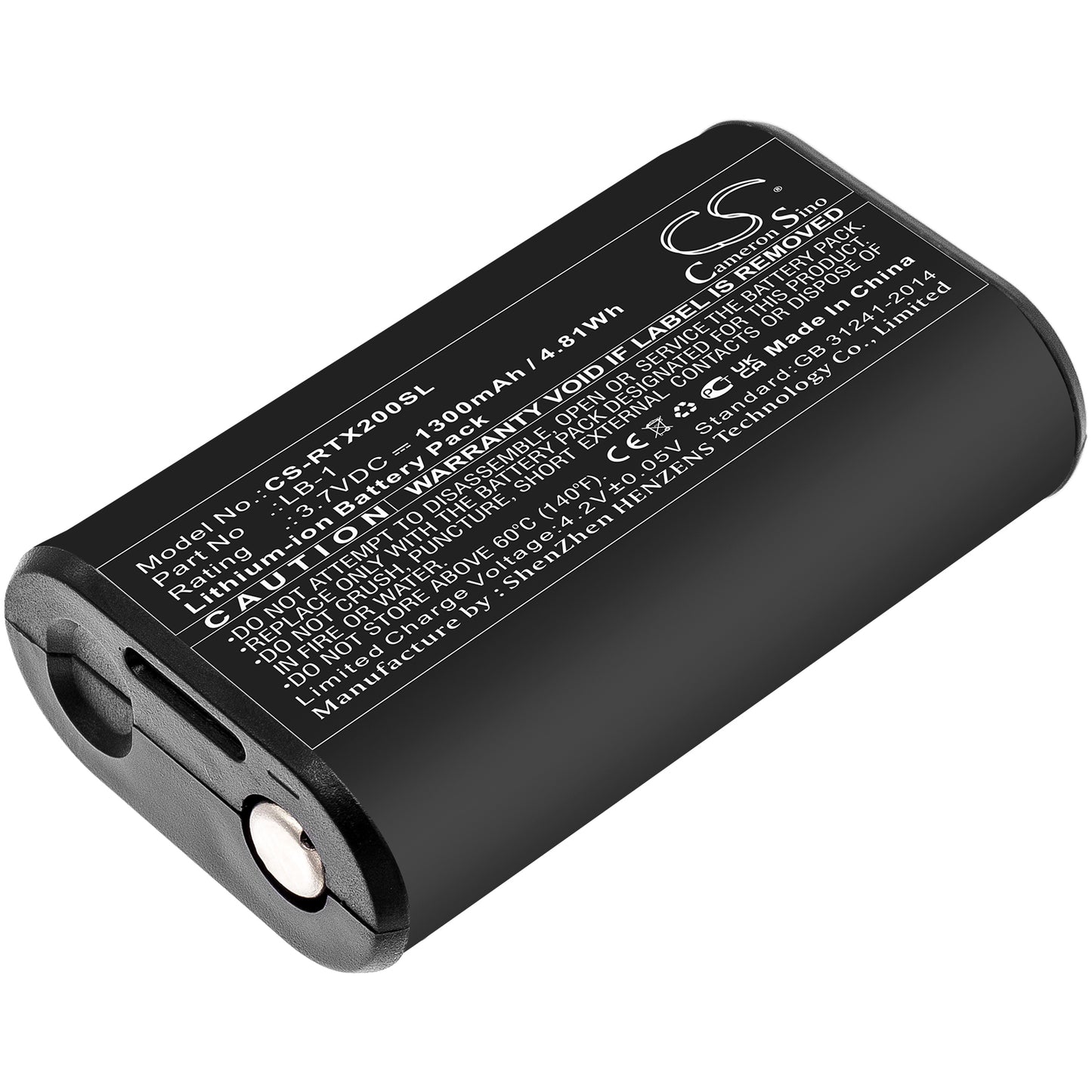 1300mAh LB-1 Battery for Rode Performer TX-M2 VideoMic Pro+-SMAVtronics