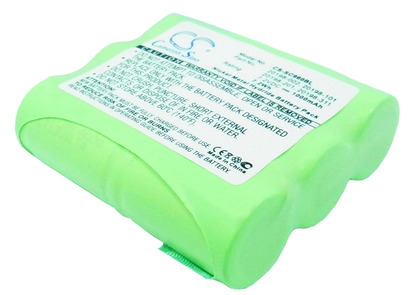 1000mAh 14881-000, 20198-002 Battery for Symbol H960-C, PTC-960C, PTC-960CL, PTC-960DS, PTC-960L, TX94C2-D-SMAVtronics