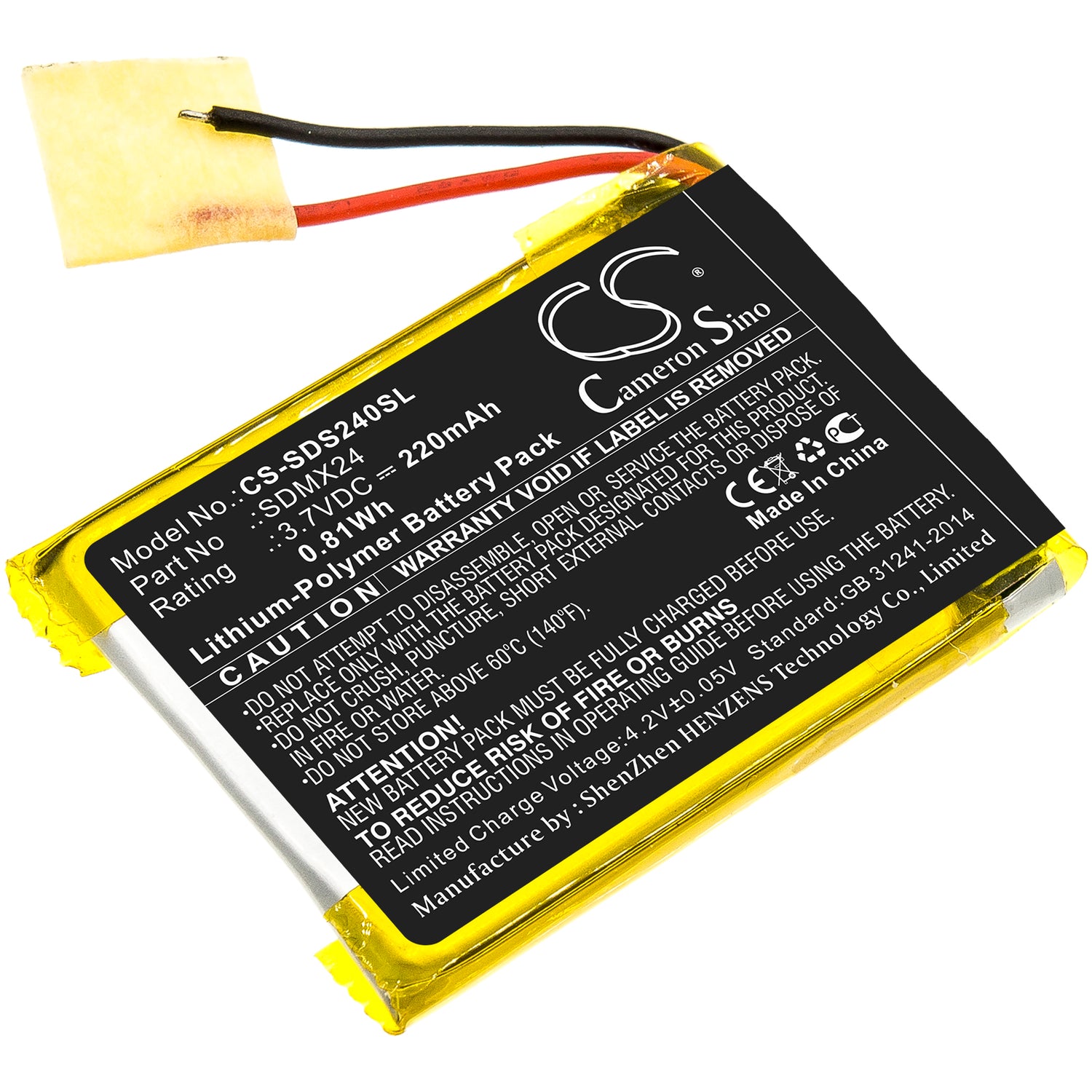 220mAh SDMX24 Battery for SanDisk Sansa Clip Sport-SMAVtronics