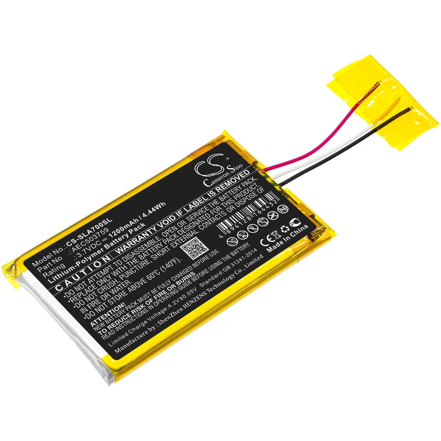 1200mAh LIS1494HNPPC Battery for SteelSeries Arctis 7 Lossless Wireless Gaming Headset-SMAVtronics