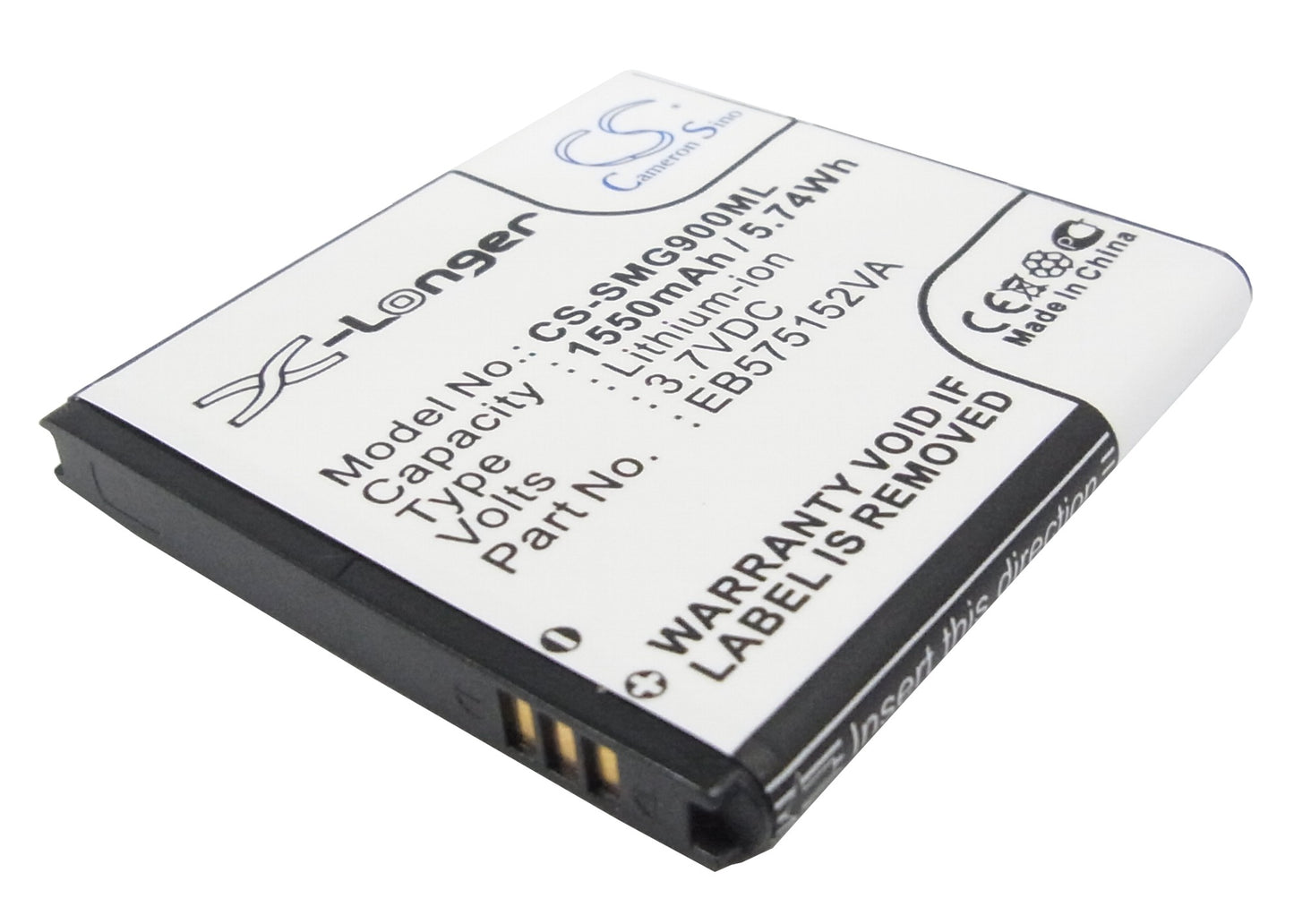 1550mAh Li-ion Battery for Samsung Vibrant, Vibrant 4G, Vibrant T959-SMAVtronics