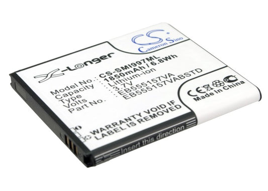 1850mAh High Capacity EB555157VA Battery AT&T Samsung SGH-i997-SMAVtronics