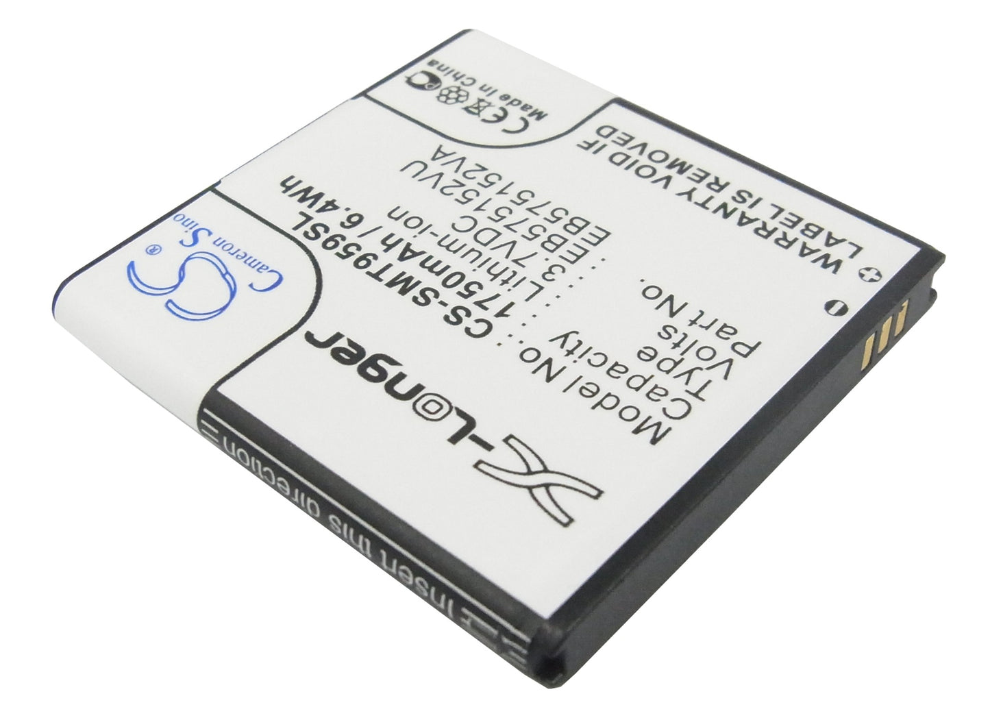 1750mAh Slim High Capacity Battery for Samsung SGH-i916 Cetus, SGH-i917, SGH-i917 Focus-SMAVtronics