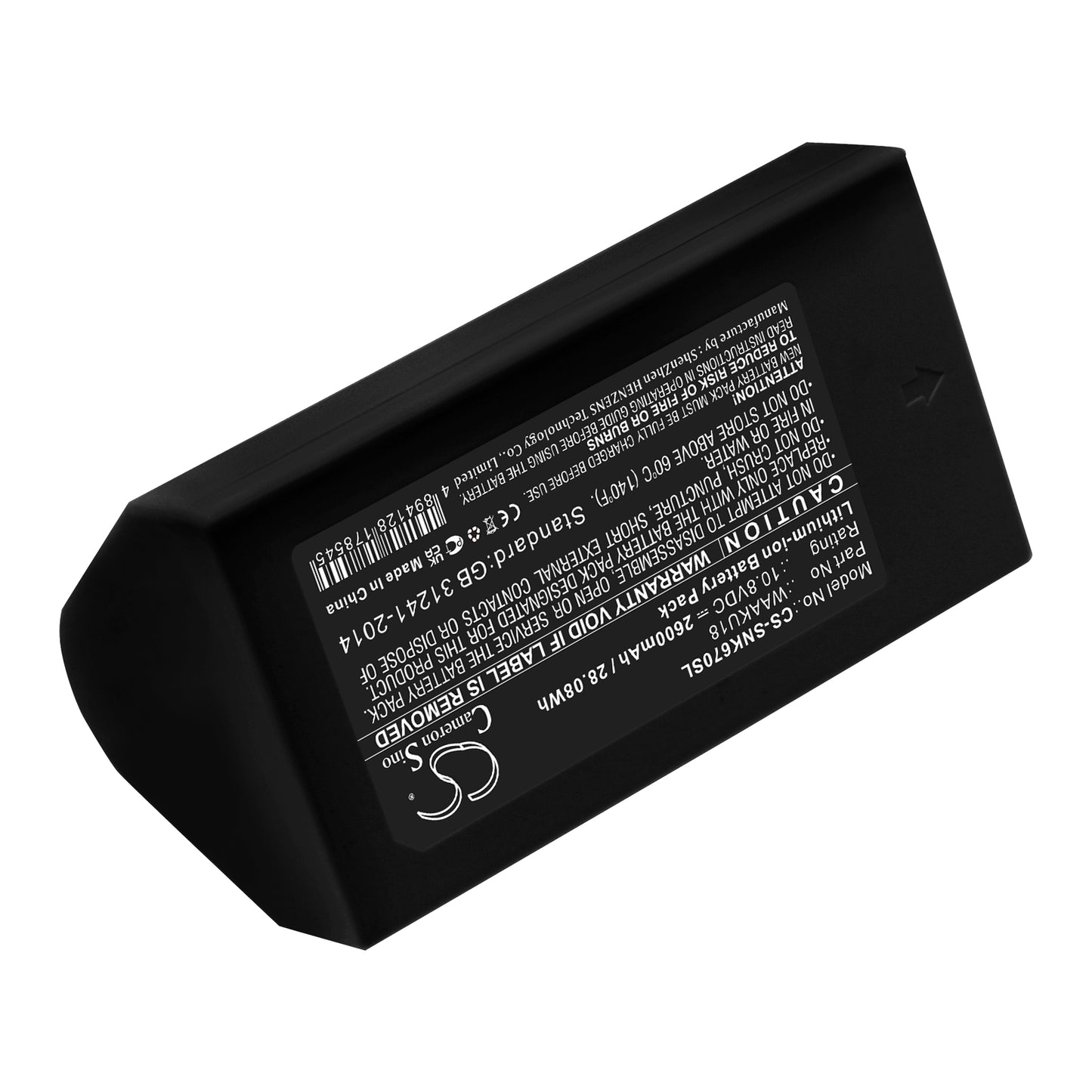 2600mAh WAAKU18 Battery for Sonel KT-670, KT-640, KT-560-SMAVtronics