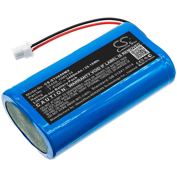 3400mAh 25458, OM0134 High Capacity Battery for Surgitel Eclipse EHL65, EHL-65, Odyssey Analog