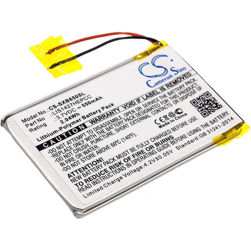 550mAh 1-756-920-31, 1-756-920-32, LIS1427HEPCC Battery for Sony MDR-XB650BT, MDR-XB950B1, MDR-XB950BT-SMAVtronics