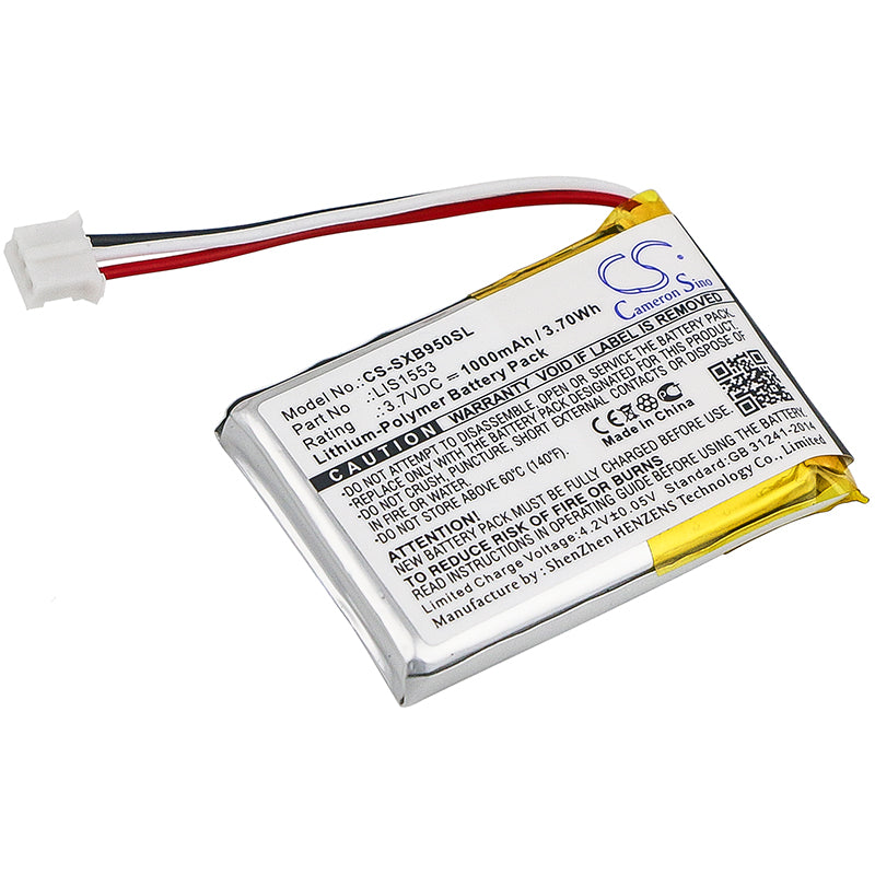 1000mAh LIS1553, LIS1553(SY6) Battery for Sony MDR-XB950N1-SMAVtronics