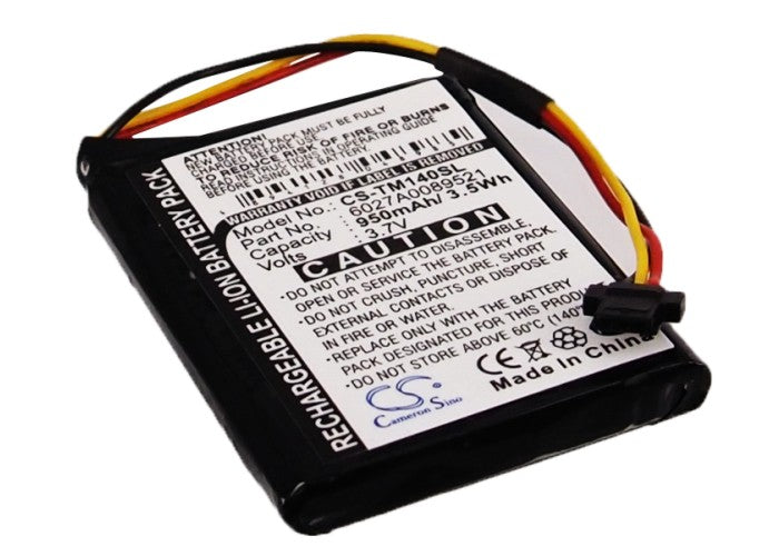 950mAh Li-ion Battery TomTom 1EK0.052.02, 4EK0.001.02-SMAVtronics