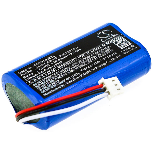 2600mAh 2447-0002-140, 56627 502 017 Battery for Trilithic 360 DSP E-400