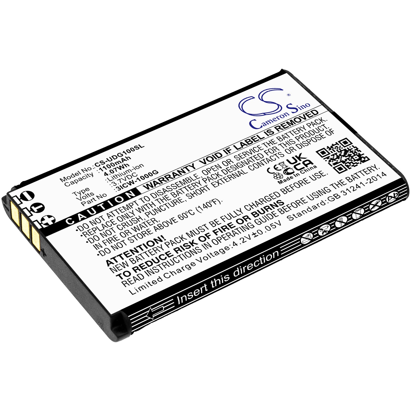 1100mAh 3ICW-1000G Battery for UniData ICW-1000G-SMAVtronics