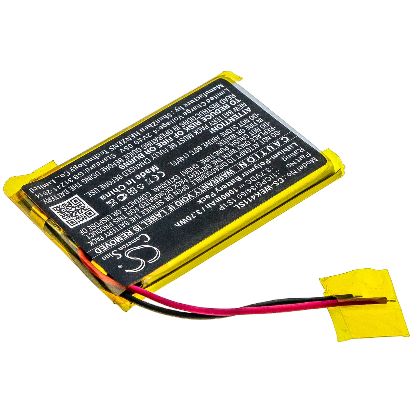 1000mAh 1ICP5/34/50 1S1P Battery for Wacom ACK411050 Express Key Remote-SMAVtronics