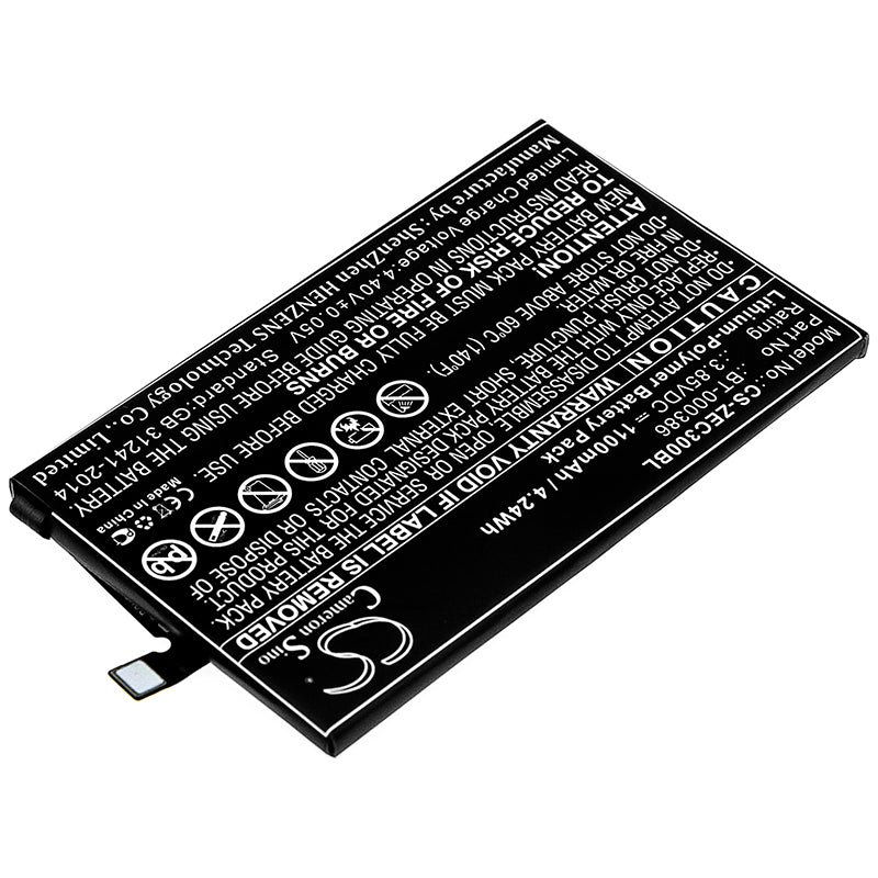 1100mAh BT-000386, BTRY-EC30-12MA1-01 Battery for Zebra EC30-SMAVtronics