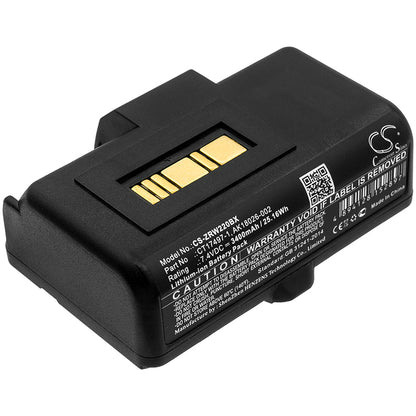 3400mAh AK18026-002, CT17497-1 High Capacity Battery for Zebra RW220, RW320-SMAVtronics