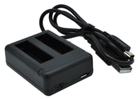 Dual USB Charger for GoPro Hero 4, Hero 4 Black, Hero 4 Silver, Hero 4+