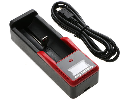 Battery Charger for 14500, 14650, 16340, 16500, 16650, 17500, 26650, AA, AAA w/USB Cable-SMAVtronics