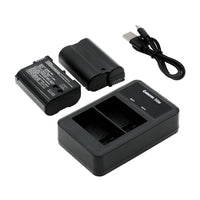 LCD USB Dual charger for EN-EL15, EN-EL15A, EN-EL15B, EL-EL15C