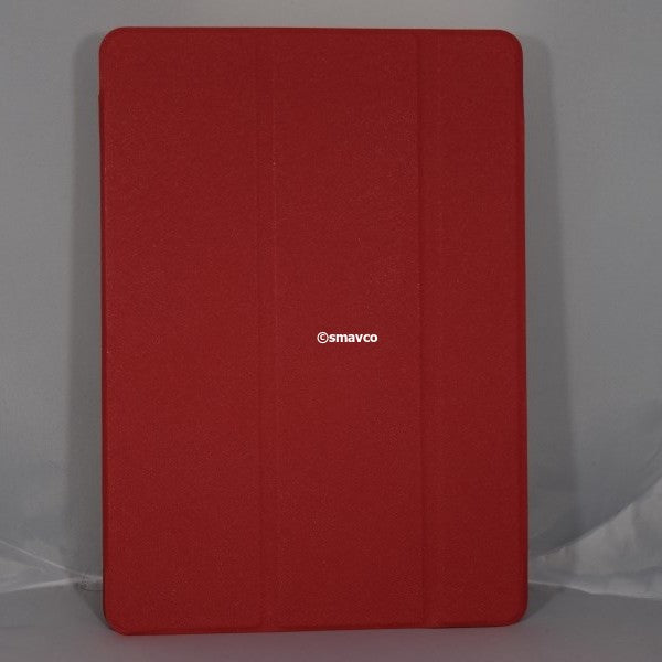 Apple iPad Air 2 2014 Model, Ultra Slim Magnetic PU Leather Smart Cover With Hard Back Case (RED)