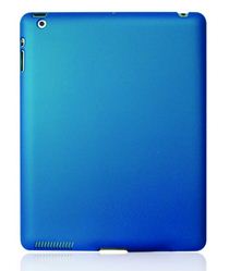 Blue Snap On Hard Rubberized Protective Cover Case for Apple iPad 2nd Gen-SMAVtronics